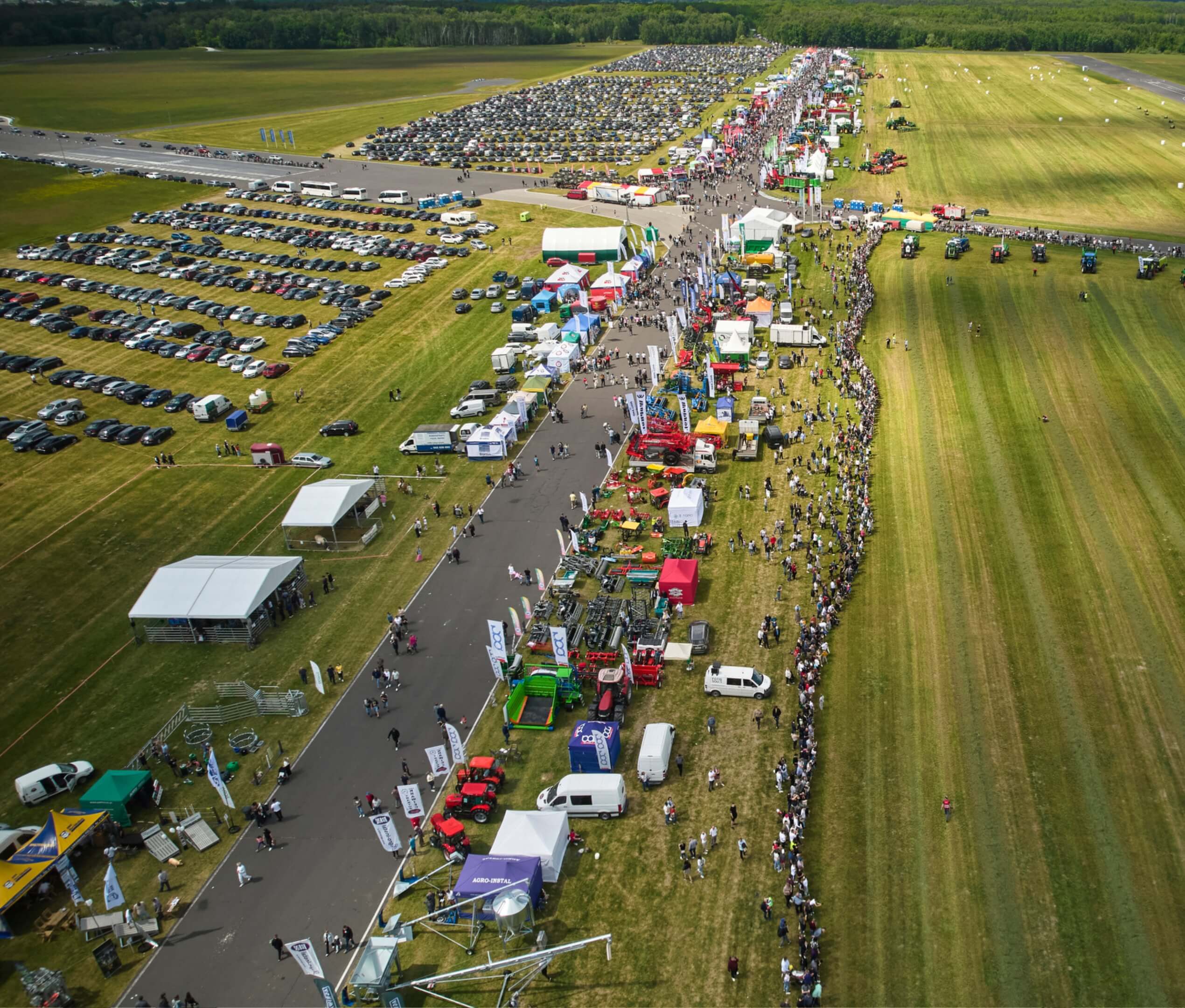 Zielone Agroshow widok z góry